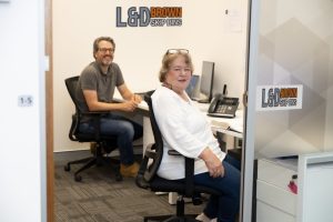 Employees of L & D Brown Skip Bin Hire Sitting in the Office in Central Coast